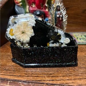 Handmade coffin trinkets box